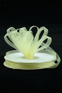 Organza Ribbon , Baby Maize, 3/8 Inch x 25 Yards (1 Spool) SALE ITEM